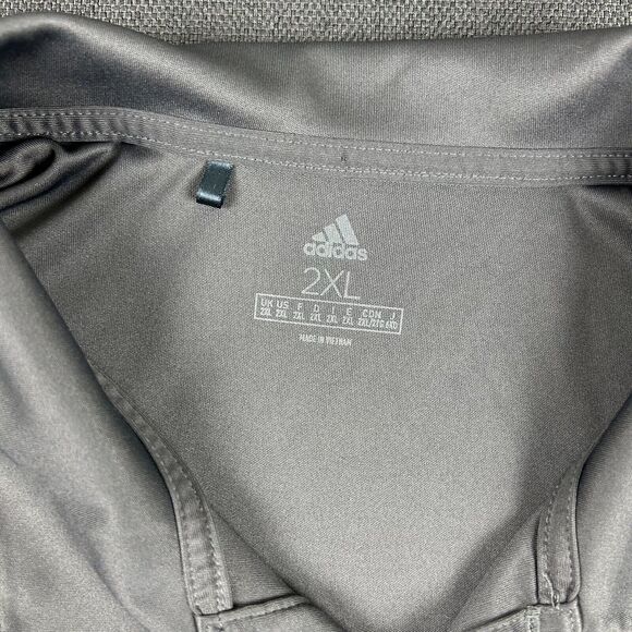 Adidas Golf‎ Polo Mens 2XL Vizzy Hard Seltzer Gray Striped - Picture 7 of 8